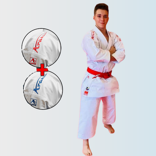 Arawaza Combo set Black Diamond Premiere League WKF app. (2bluze+1pantalon)